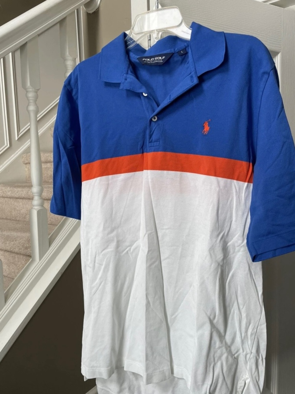 Polo Golf Tag Blue/Orange/White by Ralph Lauren Size L
